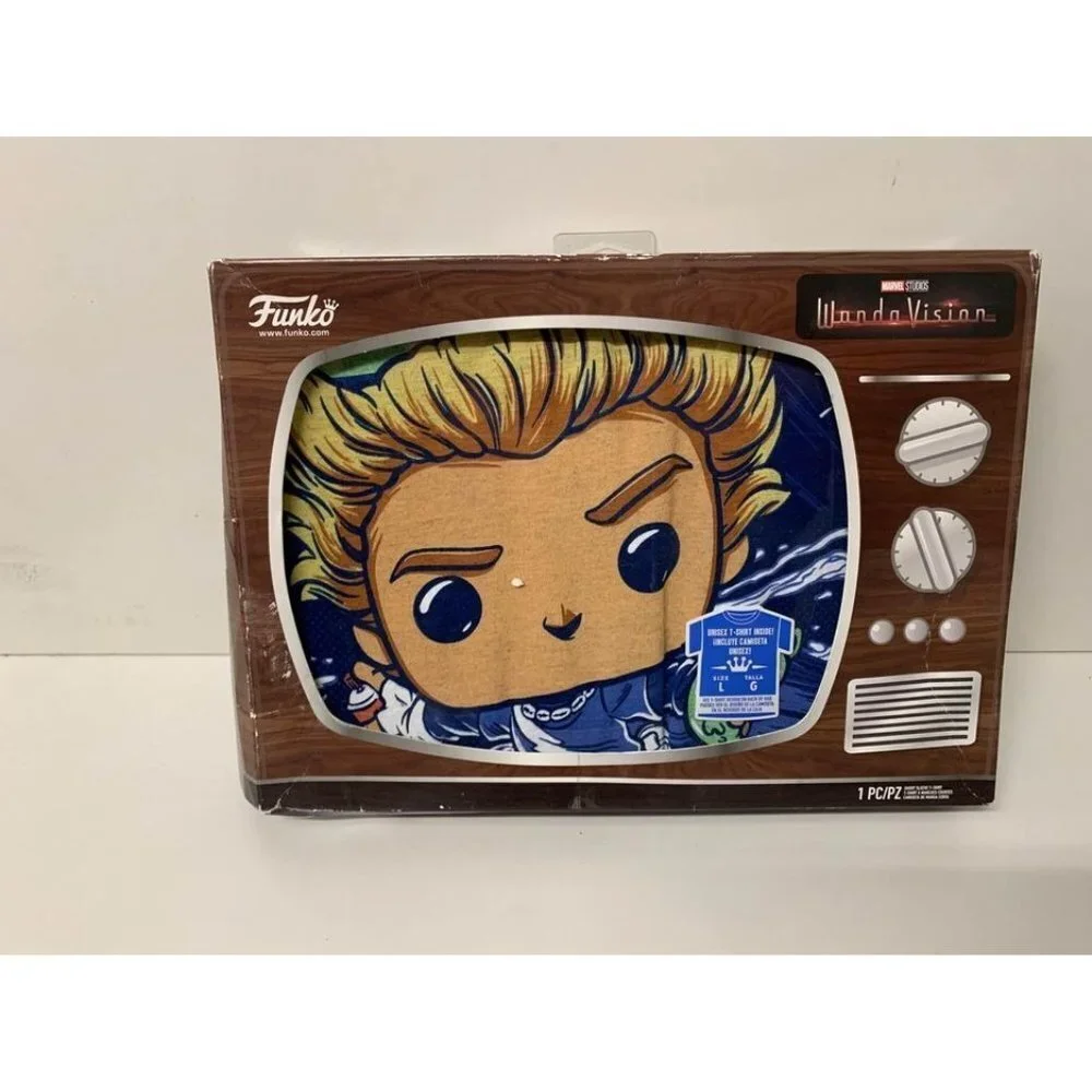 New Wanda Vision Marvel Funko Pop Pietro T-shirt Retro Avengers Unisex Sz Large